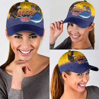 American Samoa Fautasi Classic Cap Bald Eage and Sailfish with Kakau Motifs LT03 - Polynesian Pride