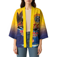 American Samoa Fautasi Kimono Bald Eage and Sailfish with Kakau Motifs LT03 - Polynesian Pride
