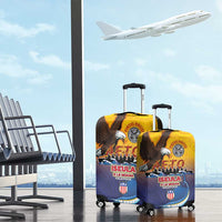American Samoa Fautasi Luggage Cover Bald Eage and Sailfish with Kakau Motifs LT03 - Polynesian Pride