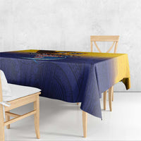American Samoa Fautasi Tablecloth Bald Eage and Sailfish with Kakau Motifs LT03 - Polynesian Pride