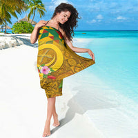 Melanesian Vanuatu Sarong With Tapa Tribal Pattern and Triangle Geometric Tricolor LT03 - Polynesian Pride