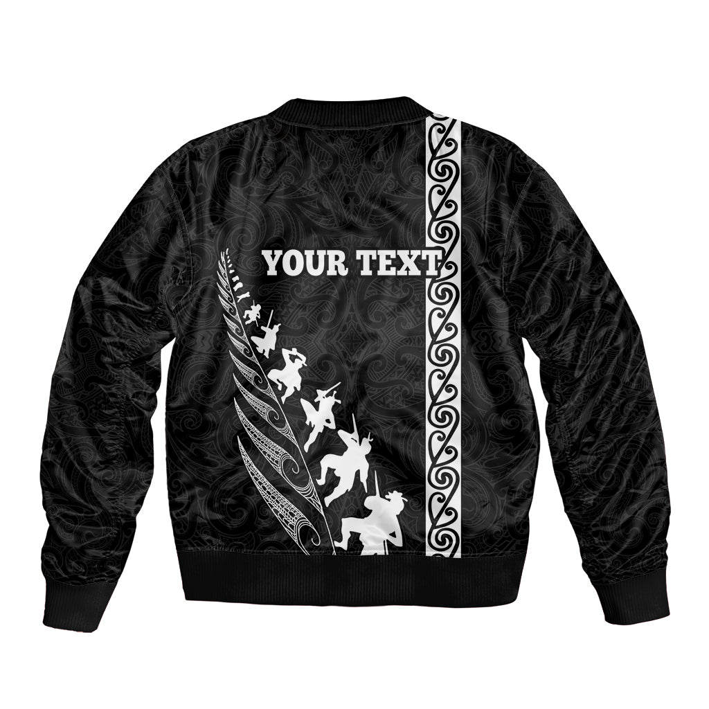Custom New Zealand Rugby Bomber Jacket Haka Dance Tribal God Mask Maori Pattern LT03 - Polynesian Pride