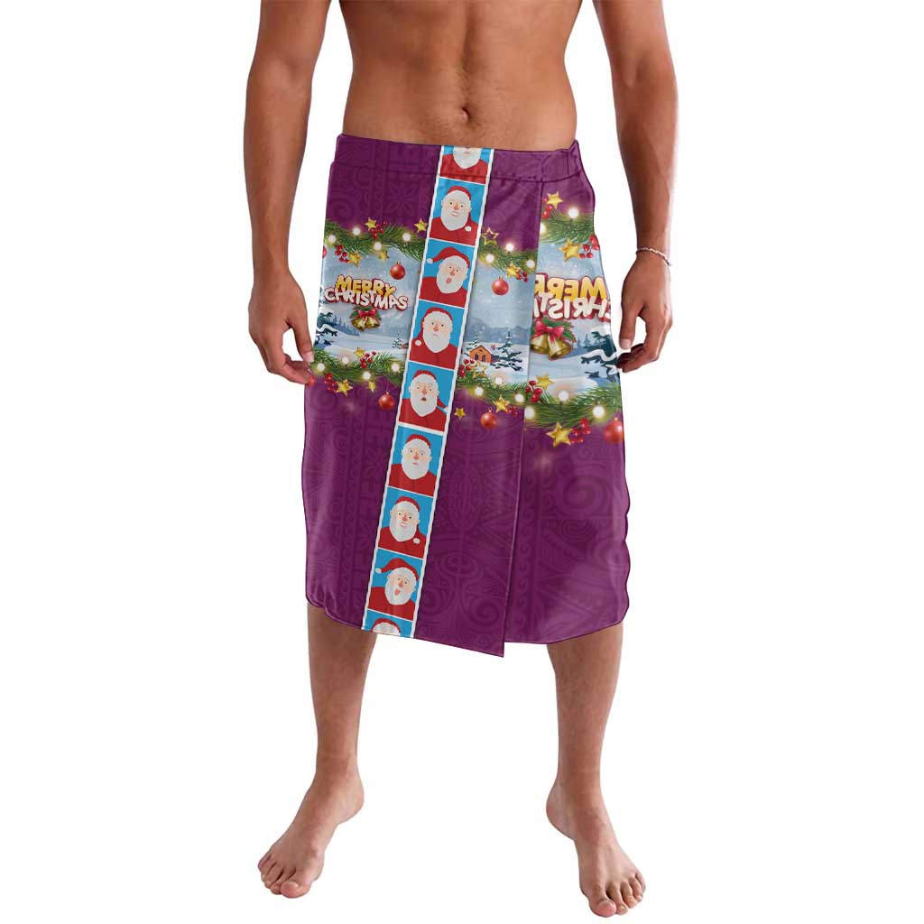 Merry Christmas Lavalava Funny Santa Claus Cards Photo and Polynesian Pattern Pink Color LT03 Pink - Polynesian Pride