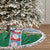 Merry Christmas Tree Skirt Funny Santa Claus Cards Photo and Polynesian Pattern Green Color