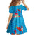 Hawaiian Santa Claus Snorkeling Family Matching Tank Maxi Dress and Hawaiian Shirt Kakau and Polynesian Pattern