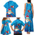 Hawaiian Santa Claus Snorkeling Family Matching Tank Maxi Dress and Hawaiian Shirt Kakau and Polynesian Pattern