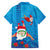 Hawaiian Santa Claus Snorkeling Family Matching Tank Maxi Dress and Hawaiian Shirt Kakau and Polynesian Pattern