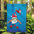 Hawaiian Santa Claus Snorkeling Garden Flag Kakau and Polynesian Pattern