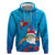 Hawaiian Santa Claus Snorkeling Hoodie Kakau and Polynesian Pattern