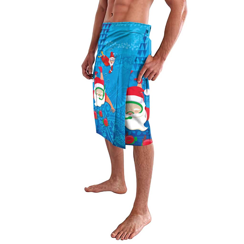 Hawaiian Santa Claus Snorkeling Lavalava Kakau and Polynesian Pattern LT03 - Polynesian Pride