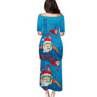 Hawaiian Santa Claus Snorkeling Puletasi Kakau and Polynesian Pattern LT03 - Polynesian Pride