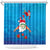 Hawaiian Santa Claus Snorkeling Shower Curtain Kakau and Polynesian Pattern