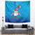 Hawaiian Santa Claus Snorkeling Tapestry Kakau and Polynesian Pattern