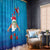 Hawaiian Santa Claus Snorkeling Window Curtain Kakau and Polynesian Pattern