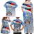 New Zealand Auckland Family Matching Off Shoulder Maxi Dress and Hawaiian Shirt Auckland's Flag and Coat of Arms - Koru Art Maori Pattern