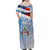 New Zealand Auckland Family Matching Off Shoulder Maxi Dress and Hawaiian Shirt Auckland's Flag and Coat of Arms - Koru Art Maori Pattern