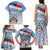 New Zealand Auckland Family Matching Tank Maxi Dress and Hawaiian Shirt Auckland's Flag and Coat of Arms - Koru Art Maori Pattern