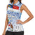 New Zealand Auckland Women Sleeveless Polo Shirt Auckland's Flag and Coat of Arms - Koru Art Maori Pattern