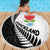 New Zealand Auckland Beach Blanket Auckland's Emblem and Silver Ferns - Maori Art Tattoo