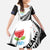 New Zealand Auckland Family Matching Off Shoulder Maxi Dress and Hawaiian Shirt Auckland's Emblem and Silver Ferns - Maori Art Tattoo