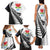 New Zealand Auckland Family Matching Tank Maxi Dress and Hawaiian Shirt Auckland's Emblem and Silver Ferns - Maori Art Tattoo