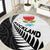 New Zealand Auckland Round Carpet Auckland's Emblem and Silver Ferns - Maori Art Tattoo