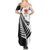 New Zealand Auckland Summer Maxi Dress Auckland's Emblem and Silver Ferns - Maori Art Tattoo