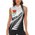 New Zealand Auckland Women Sleeveless Polo Shirt Auckland's Emblem and Silver Ferns - Maori Art Tattoo