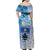 New Zealand Nelson Family Matching Off Shoulder Maxi Dress and Hawaiian Shirt Nelson's Flag and Seal - Maori Art Tattoo