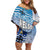 New Zealand Nelson Family Matching Off Shoulder Short Dress and Hawaiian Shirt Nelson's Flag and Seal - Maori Art Tattoo