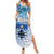 New Zealand Nelson Summer Maxi Dress Nelson's Flag and Seal - Maori Art Tattoo