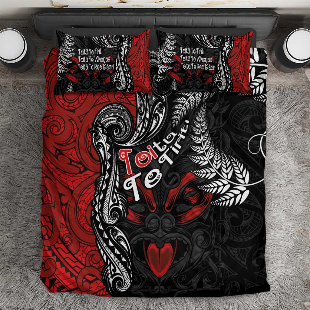 Aotearoa Toitu Te Tiriti Bedding Set New Zealand Honour the Treaty - Te Tiriti Is Us LT03 Red - Polynesian Pride
