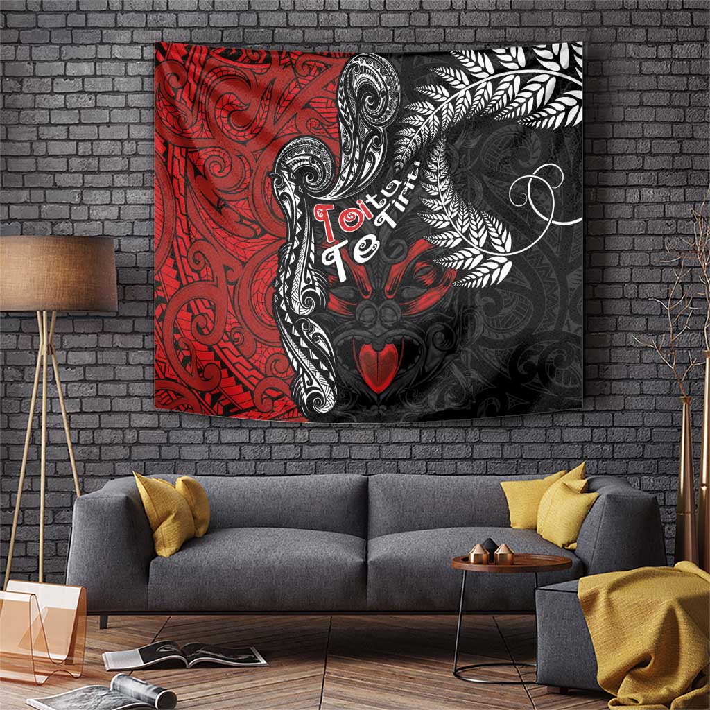 Aotearoa Toitu Te Tiriti Tapestry New Zealand Honour the Treaty - Te Tiriti Is Us LT03 Red - Polynesian Pride
