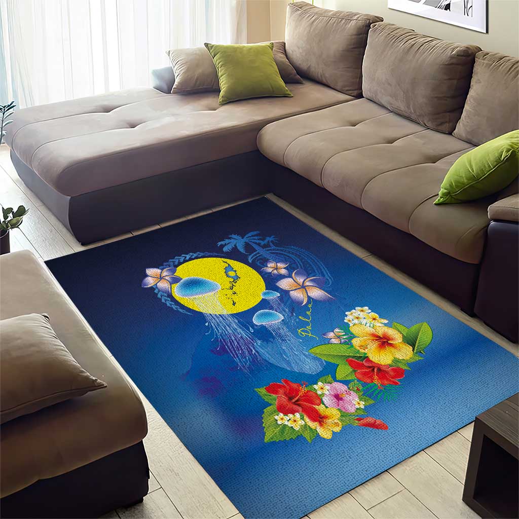 Palau Jellyfish Area Rug Ocean Heritage Tropical Plants LT03 - Polynesian Pride