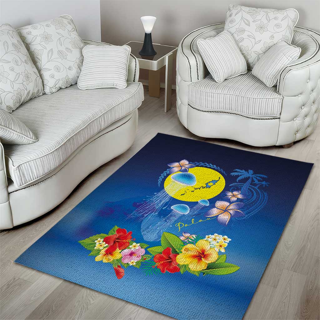 Palau Jellyfish Area Rug Ocean Heritage Tropical Plants LT03 - Polynesian Pride