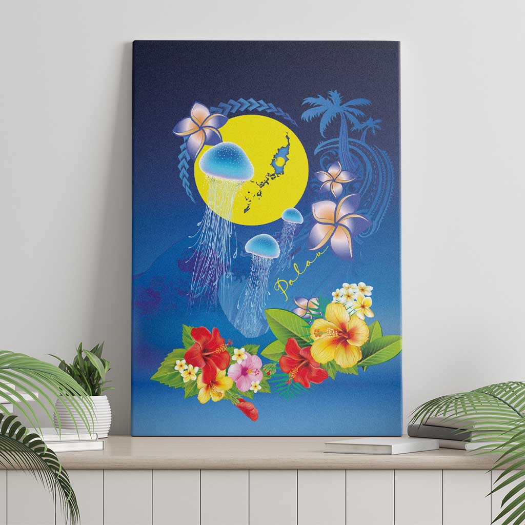 Palau Jellyfish Canvas Wall Art Ocean Heritage Tropical Plants LT03 - Polynesian Pride