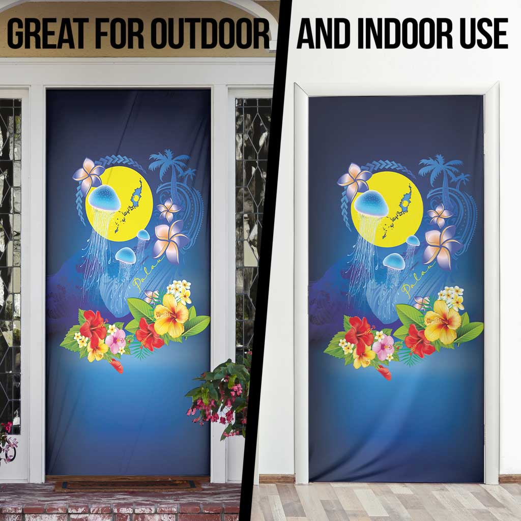 Palau Jellyfish Door Cover Ocean Heritage Tropical Plants LT03 - Polynesian Pride
