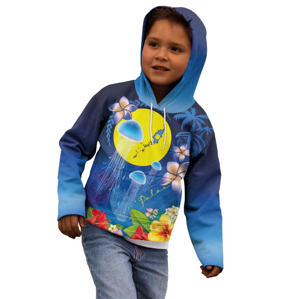 Palau Jellyfish Kid Hoodie Ocean Heritage Tropical Plants LT03 - Polynesian Pride