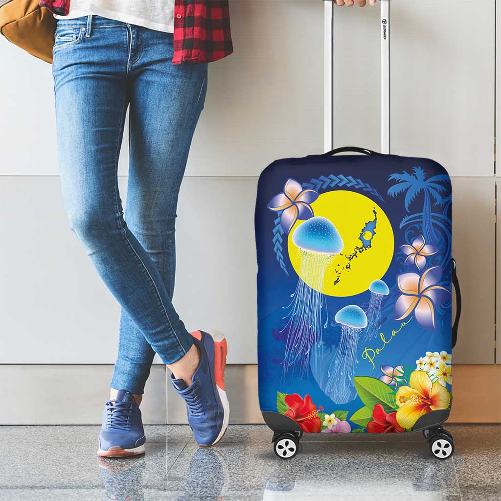 Palau Jellyfish Luggage Cover Ocean Heritage Tropical Plants LT03 - Polynesian Pride