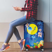 Palau Jellyfish Luggage Cover Ocean Heritage Tropical Plants LT03 - Polynesian Pride