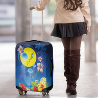 Palau Jellyfish Luggage Cover Ocean Heritage Tropical Plants LT03 - Polynesian Pride