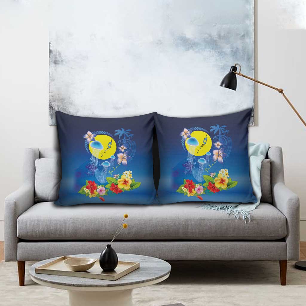 Palau Jellyfish Pillow Cover Ocean Heritage Tropical Plants LT03 - Polynesian Pride