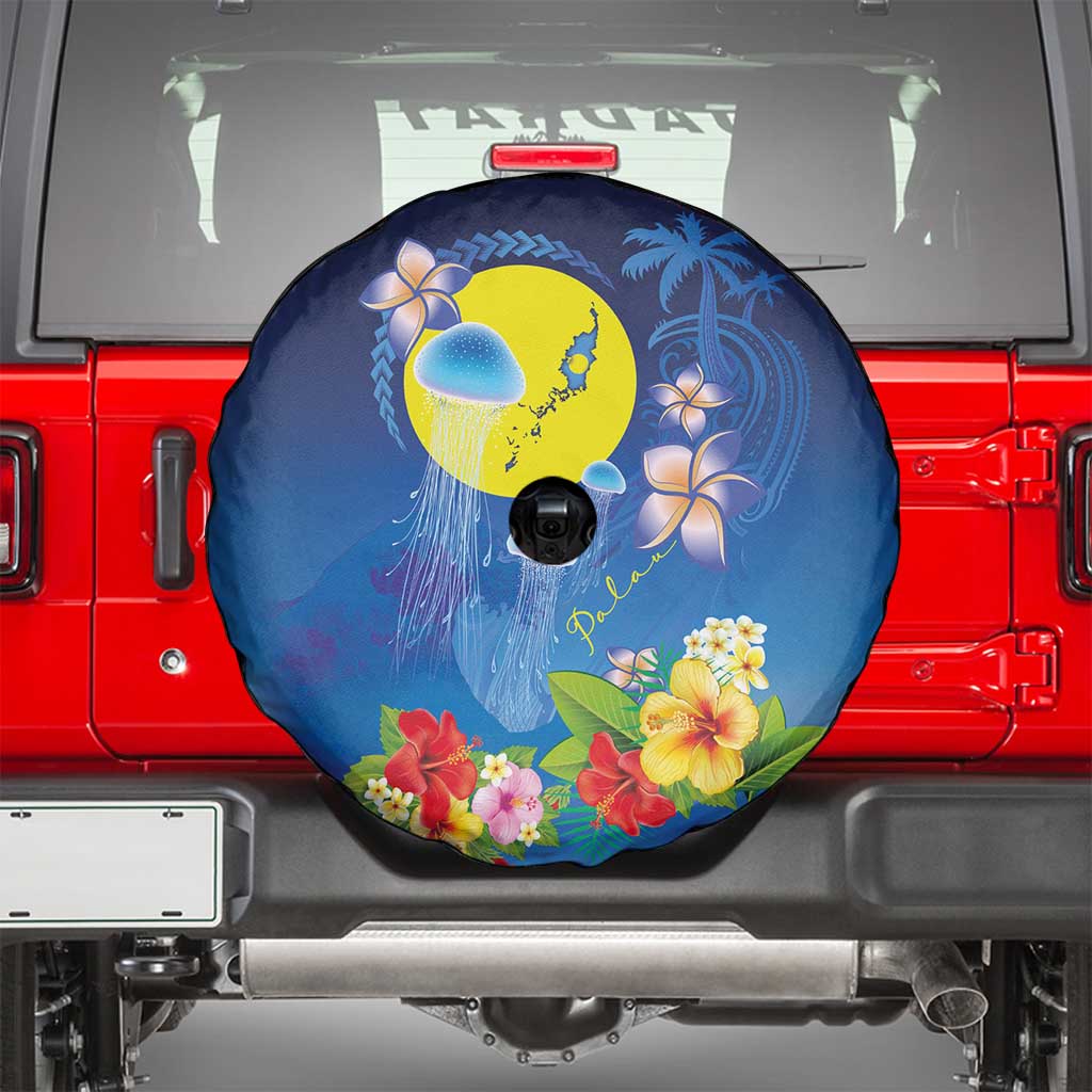 Palau Jellyfish Spare Tire Cover Ocean Heritage Tropical Plants LT03 - Polynesian Pride