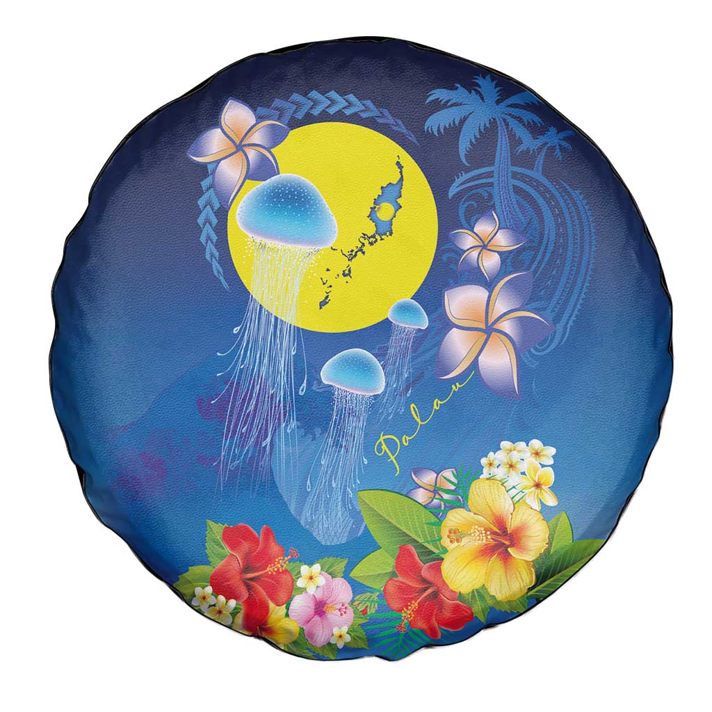 Palau Jellyfish Spare Tire Cover Ocean Heritage Tropical Plants LT03 - Polynesian Pride