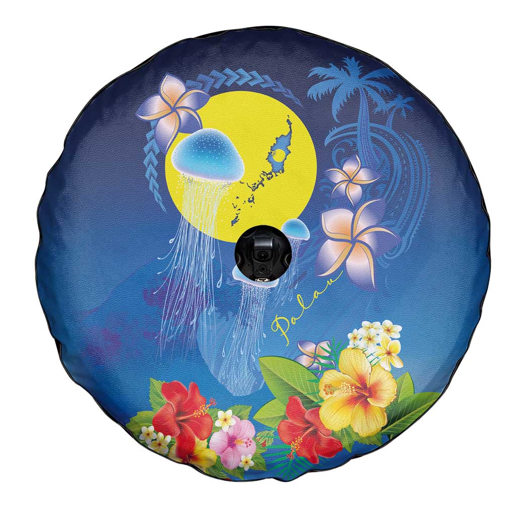 Palau Jellyfish Spare Tire Cover Ocean Heritage Tropical Plants LT03 - Polynesian Pride