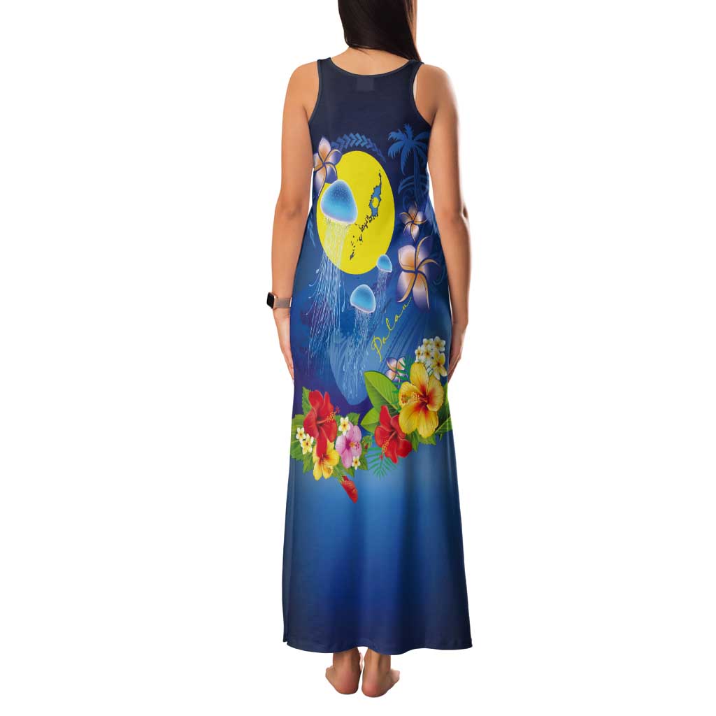 Palau Jellyfish Tank Maxi Dress Ocean Heritage Tropical Plants LT03 - Polynesian Pride