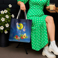 Palau Jellyfish Tote Bag Ocean Heritage Tropical Plants LT03 - Polynesian Pride