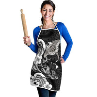 Hawaiian Manta Rays Apron Tribal Hibiscus Polynesian Tattoos Black Color LT03 - Polynesian Pride