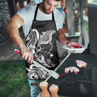 Hawaiian Manta Rays Apron Tribal Hibiscus Polynesian Tattoos Black Color LT03 - Polynesian Pride
