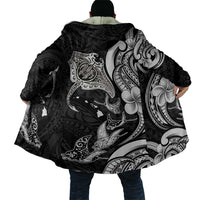 Hawaiian Manta Rays Cloak Tribal Hibiscus Polynesian Tattoos Black Color LT03 - Polynesian Pride